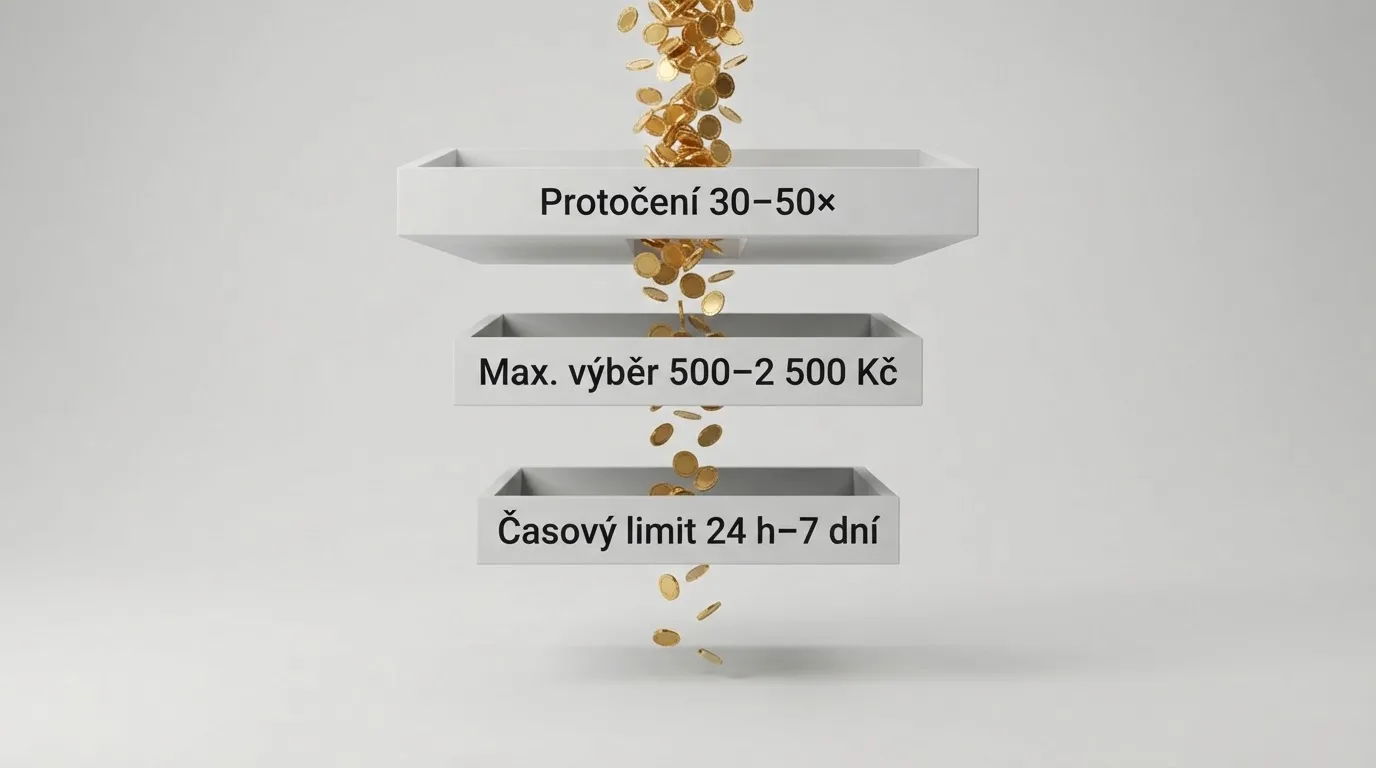 Infografika znázorňující cestu od registrace přes protočení až po výběr výhry z free spinů